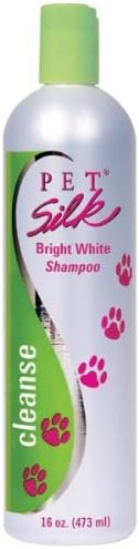 Pet İpek Parlak Beyaz Şampuan-Köpek Beyazlatıcı ve Parlatıcı Şampuan-Beyaz Önlük Kediler, Atlar ve Tavşanlar için Evcil Hayvan