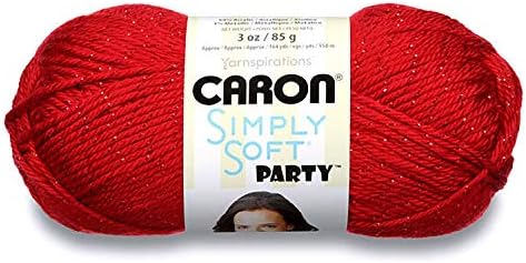 Caron Sadece Yumuşak Parti İpliği Kırmızı Işıltı