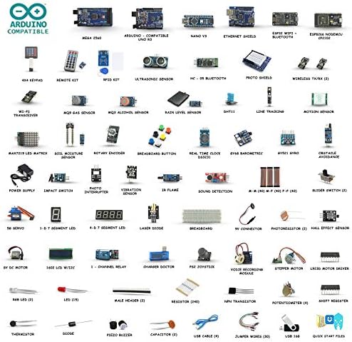 Arduino Uno Mega Nano için GAR Canavar Başlangıç Kiti, ESP32 ile Komple Set, 25 Sensör Modülleri, Elektronik KÖK Robotik Projeleri