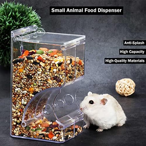 Hamster Besleyici Küçük Hayvanlar Otomatik Dağıtıcı Yerçekimi Otomatik Dağıtıcılar Pet Peletler Gıda Depolama Kase-Cüce Hamster