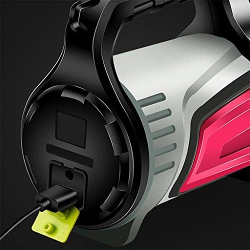 DLBGM güçlü el feneri taşınabilir el feneri USB şarj edilebilir ışıldak spot balıkçı ışığı (Renk: A, Boyut: 152010cm)