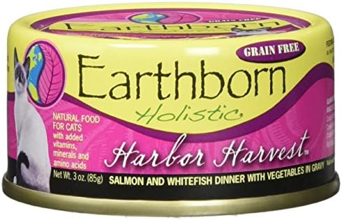 Earthborn Holistic Harbor Harvest Sebzeli Somon ve Beyaz Balık Yemeği Islak Kedi Maması, 24'lü Paket