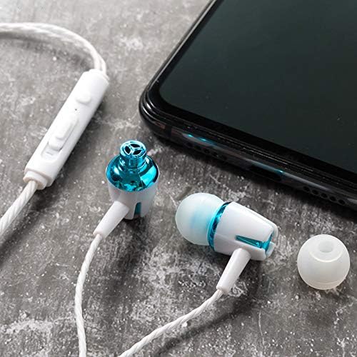 Gaweb Kulaklık, 1Set Kulaklık Kulak İçi Ağır Bas Dahili Mikrofon Oyun için Moda Kablolu Kulaklık-Altın