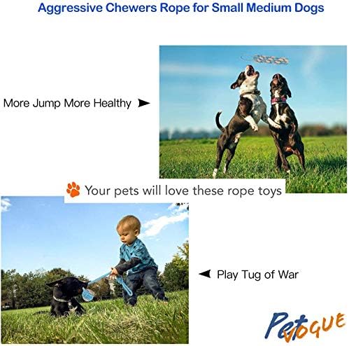 PetVogue Köpek Çiğnemek Oyuncak Dayanıklı Örgülü Halat Köpek Oyuncak Kediler için, Küçük Köpek Diş Temizleme