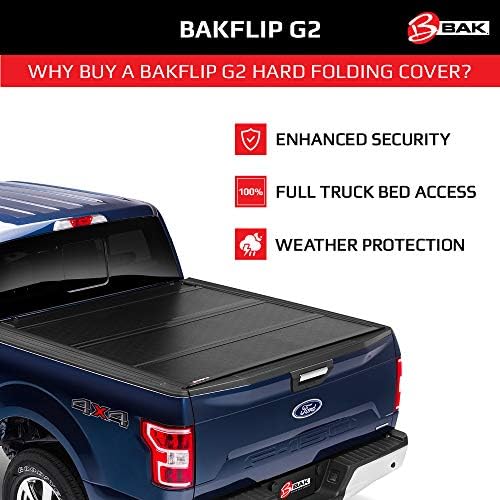 BAK BAKFlip G2 Sert Katlanır Kamyon Yatağı Tonneau Kapak / 226327 / 2015 - 2020 Ford F-150'ye Uyar 6' 7 Yatak (78.9)