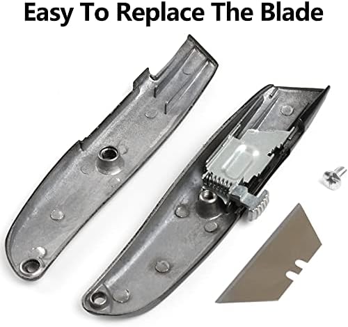 DIY 2 Paketi Maket bıçağı Kutusu Kesici Geri Çekilebilir Bıçak Ağır (Siyah)