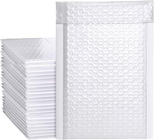MMBM Poli Kabarcık Mailler, 9. 5x14. 5 İnç, Beyaz, 1000 Paket, Yastıklı Nakliye Zarf Postaları, Kendinden Contalı ve Peal Şerit