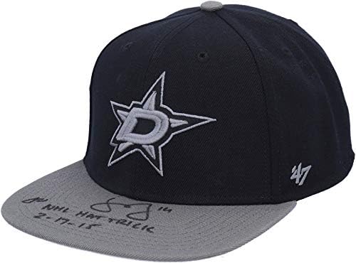 Jamie Benn Dallas Stars,1. NHL Hat Trick 2/17/15 Yazıtlı İmzalı Snapback Şapkası - 15 İmzalı NHL Şapkalarının Sınırlı Sayıda