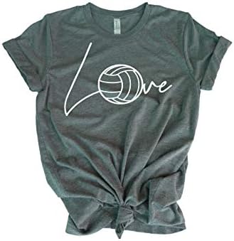 Voleybol Tee Gömlek-Aşk Voleybol Topu-Voleybol Oyuncu Genç Kız t-Shirt Hediye