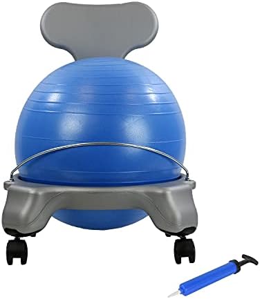 CanDo Top Sandalye-Plastik-Mobil-Sırtlı-Çocuk Boyutu-15 Mavi Top ile