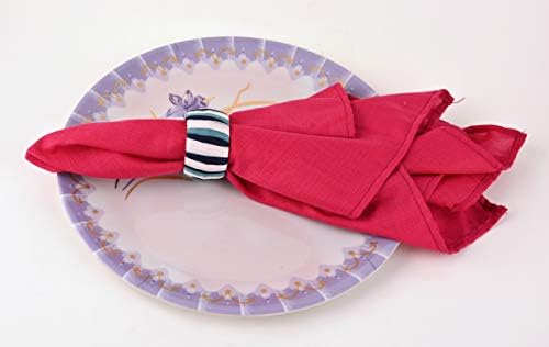 Menşei Kupalar Beyaz El Yapımı Rattan Peçete Halkaları Yemek Masası Partileri için Yuvarlak Peçete Halkası, 12'li Set