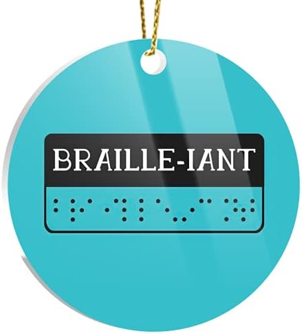 Noel Ağacı Süsleme Braille Dekor Pun Daire Ev Akrilik X-mas için Tatil, Parti Dekorasyon, ağacı Süsler, ve Olaylar