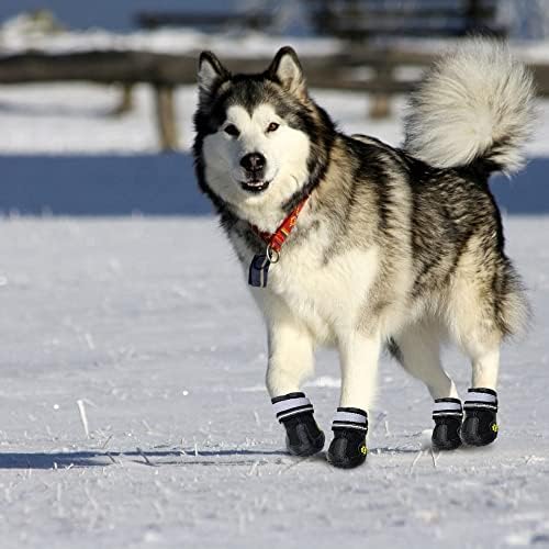 HNTHY Köpek Ayakkabı Çorap Kış Köpek Çizmeleri Yağmur Aşınma Kaymaz Anti Patinaj Pet Ayakkabı Orta Büyük Köpekler için (Renk: