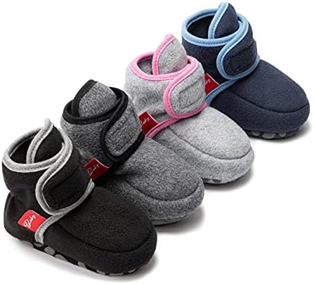 CENCİRİLY Yenidoğan Bebek Kız Pamuk Patik Bebek Erkek Terlik Çorap üzerinde Kalmak Yumuşak Ayakkabı Kaymaz Ayak Bileği Çizmeler