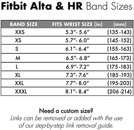 Büküm-O-Flex Metal Genişleme Paslanmaz Çelik Streç Band Değiştirme için Fitbit Alta ve Alta İK Fırçalanmış Gümüş ve Siyah Speidel