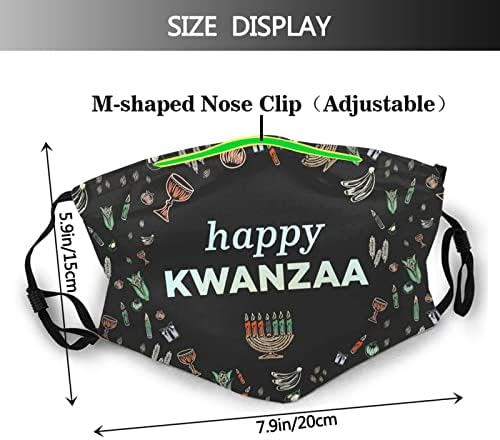 2 adet Mutlu Kwanzaa Maske Kwanzaa Amerikan Afrika Noel ve Kinara Mumlar Maske Ayarlanabilir 4 filers ile