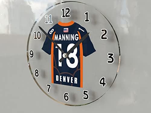 P Manning 18 Denver Jersey Temalı Duvar Saati-Futbol Efsaneleri Baskısı !!