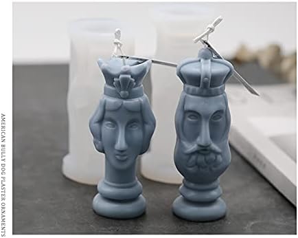 Mum Kalıpları Silikon Kalıp Mum Yapımı için 3D Antik Kraliçe Mumlar Reçine Kalıp Epoksi Reçine Döküm Kalıpları DIY Aromaterapi