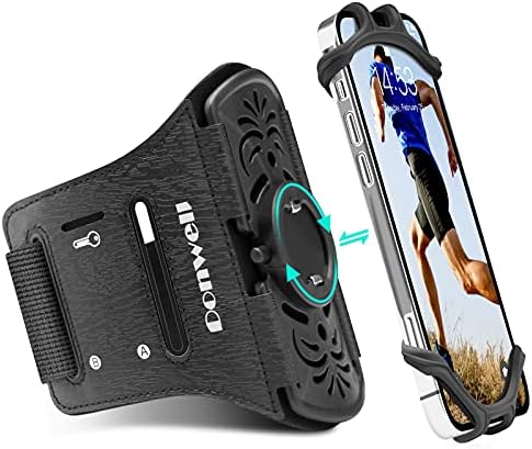 DONWELL Koşu Telefon Tutucu, 360 ° Dönebilen Telefon Tutucu için Koşu ve Ayrılabilir Tasarım, Koşu Kol Bandı için iPhone 13 /