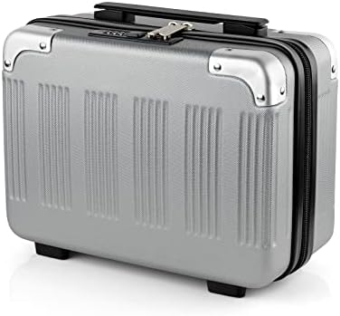 Lzttyee 14 inç Küçük Sert Kabuk Kozmetik Durumda Seyahat El Bagaj Taşınabilir Taşıma Makyaj Çantası Bavul