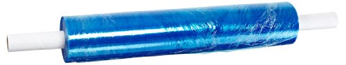 Goodwrappers PVBT2080 Doğrusal Düşük Yoğunluklu Polietilen Mavi Renk Tonu Tek Kullanımlık El Streç Sarma, Düz Çekirdek Uzantıları/Dahili