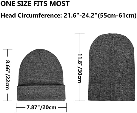 LCZTN 4 Paket Kış Kayak Bere Şapka Erkekler Kadınlar için, Sıcak Balıkçı Kaflı Örgü Kap Unisex