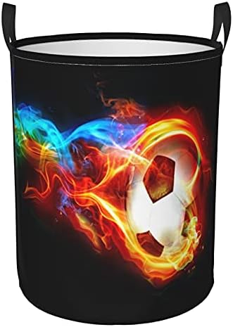 Yuvarlak Çamaşır Sepeti Yanan Futbol kıyafet sepeti Büyük çamaşır sepeti Kolları İle Su Geçirmez Depolama Organizatör Çanta İçin