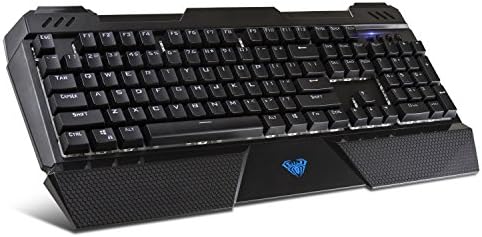 Mavi Anahtarlı, Bilek Dayanaklı, PC ve Mac ile Uyumlu Beastron Mekanik Kablolu Oyun Klavyesi-Sapphire