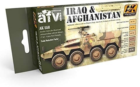 AK-Interactive Irak ve Afganistan Renk Seti 558-Model Yapı Boyaları ve Araçları AK-558
