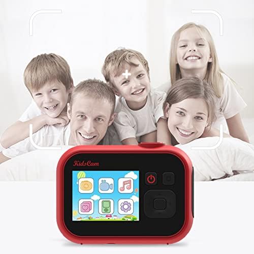 Mini Çizgi Film Çocuk Kamerası, Şarj Edilebilir Elektronik Kamera, 2 inç IPS Ekran, Takılabilir 32G SD Kart (Dahil Değildir)