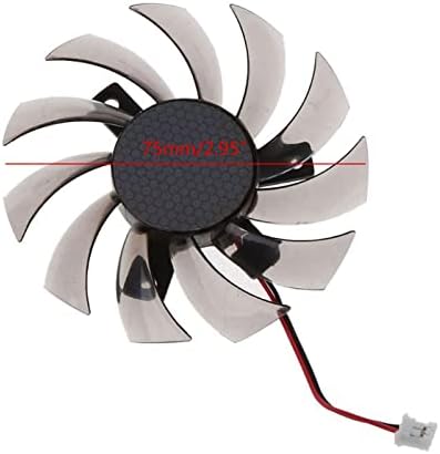 MKIOPNM Grafik Kartı Fanı, 75MM PLD08010S12H 2pin Soğutucu Fan Grafik Kartı Soğutma Fanı 460 GTX560Ti<br>