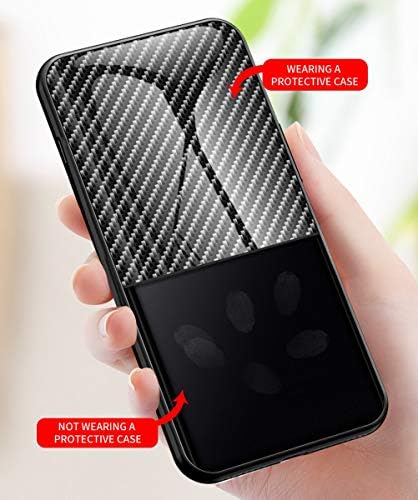 SHUNDA Kılıf için Huawei Y7a, Ultra-İnce Yumuşak TPU Tampon Karbon Fiber Koruyucu Kılıf Kapak için Huawei Y7a-Siyah