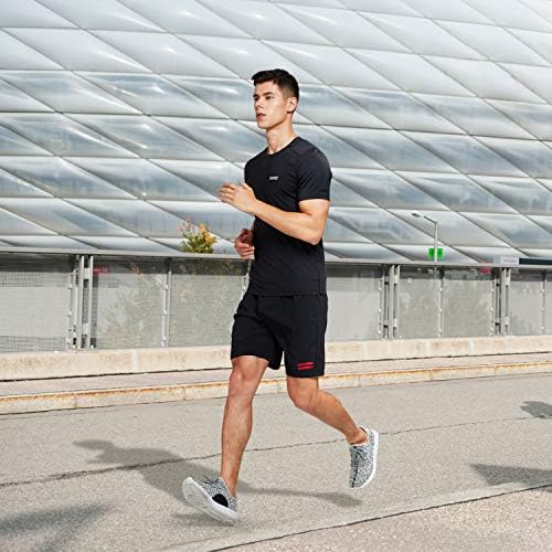 UDAREIT Mens Egzersiz Koşu Atletik Şort 7 Fermuarlı Cebi ile Hızlı Kuru