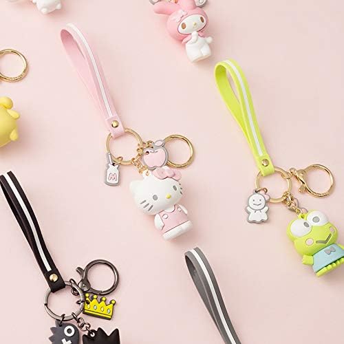 Sevimli Premium Kalite Karikatür Anahtarlık Anahtarlık Anahtar Çanta Çanta Charms, Hello Kitty, Benim Melodi, Kuromi, Keroppi,