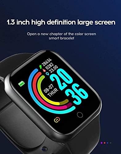 Akıllı saat Erkekler Su Geçirmez Spor Spor Pedometre akıllı bilezik Kan Basıncı nabız monitörü Y68 Smartwatch (Renk: Siyah) -
